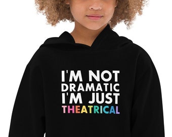 KIDS Fleece Theatre Hoodie, Youth Drama Pullover, YA Theatre Sweatshirt