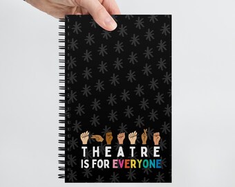 El teatro es para todos Cuaderno de espiral de drama, cuaderno de amantes del teatro, diario de teatro, cuaderno escolar, notas del director de teatro