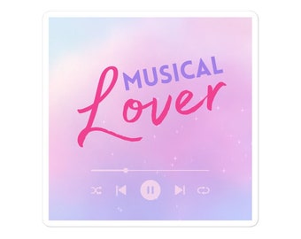 Musical Lover T. Swift Theatre Sticker | Theater Lover Square Sticker