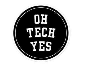 Oh Tech Yes Technisches Theater Sticker | Theater Liebhaber Technik Sticker