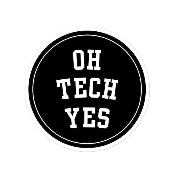 Oh Tech Yes Technical Theatre Sticker | Theater Lover Techie Sticker