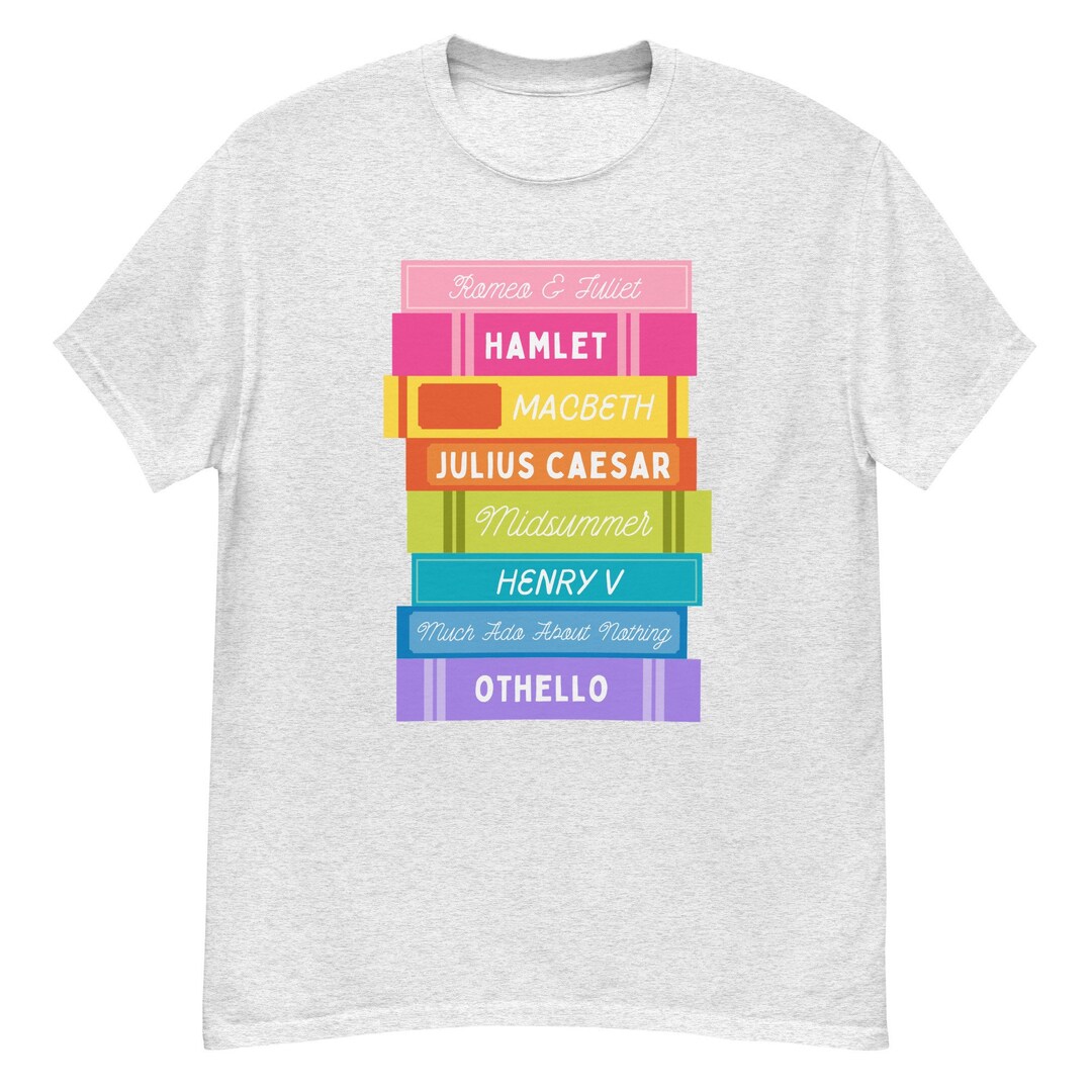 Shakespeare Classic Literature Book Stack Camiseta / Romeo y Julieta ...
