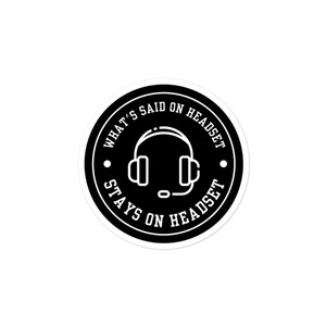 Stage Manager What's Said on Headset Techie Sticker | Theater Meme Circle Sticker, Tech Theatre Sticker