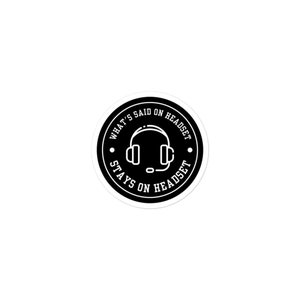 Stage Manager What's Said on Headset Techie Sticker | Theater Meme Circle Sticker, Tech Theatre Sticker