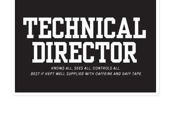 Technical Director, Tech Director Definition Sticker | Theatre Lover Sticker, Tech Theater Sticker