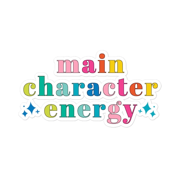 Main Character Energy Sticker | Theatre Lover Sticker, Broadway Laptop Sticker