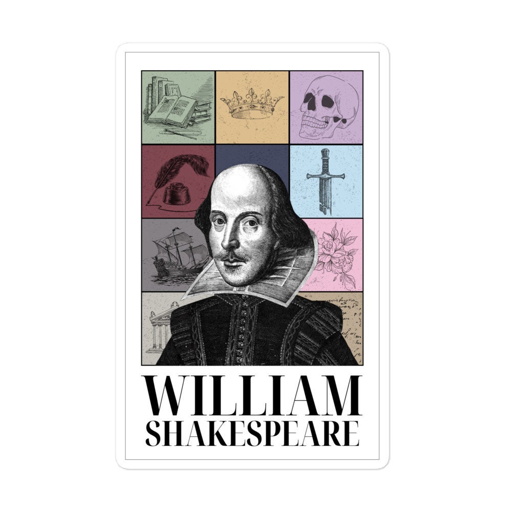 Swifty Sticker William Shakespeare Swift Eras Poster Sticker | Swifty Theater Lover ...