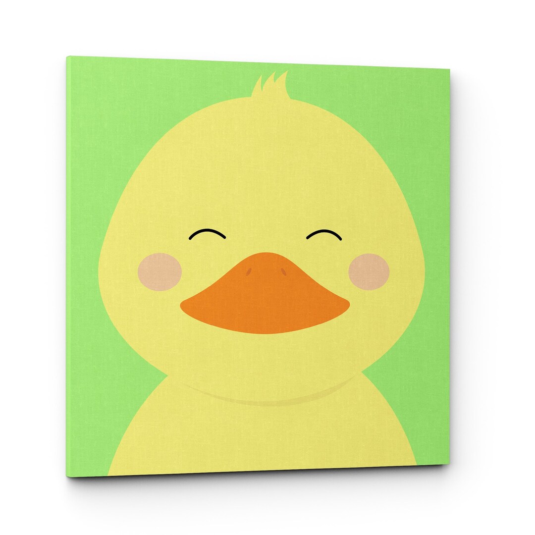 Cute Duck Wall Art Duck Nursery Wall Art Duck Decor Canvas Etsy