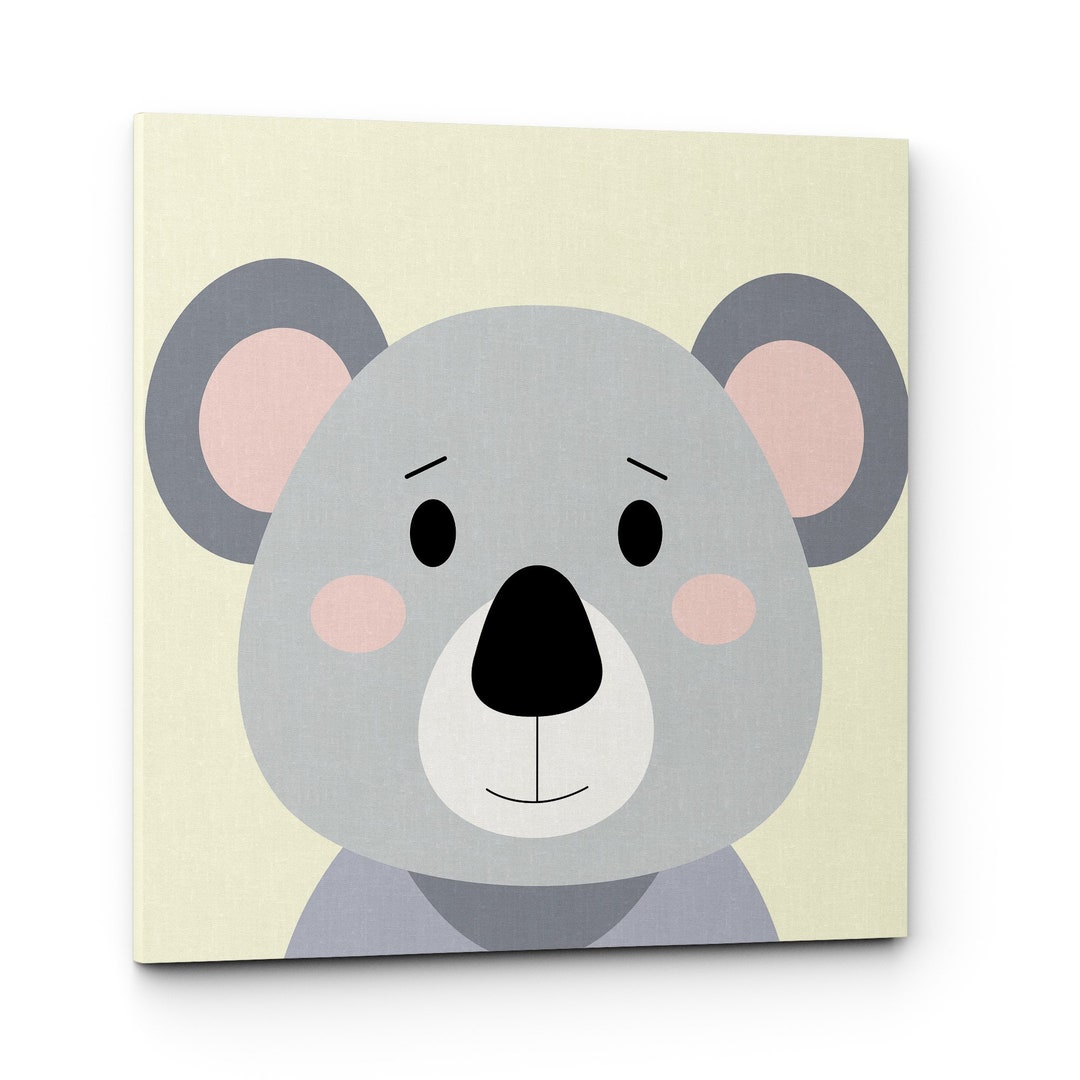 Koala Bear Wall Art Canvas Animal Wall Art Koala Nursery Etsy