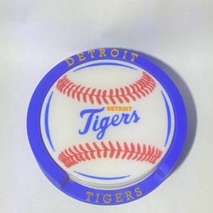 3D printed four Detroit Tiger’s Coasters with carting case