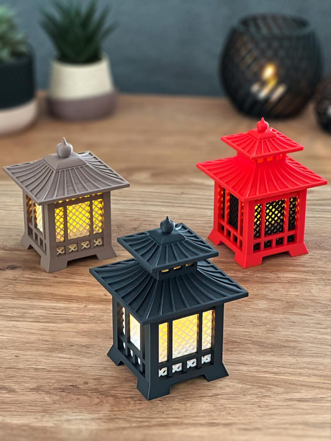 3d Printed Japanese Mini Tea Light Lantern - Etsy