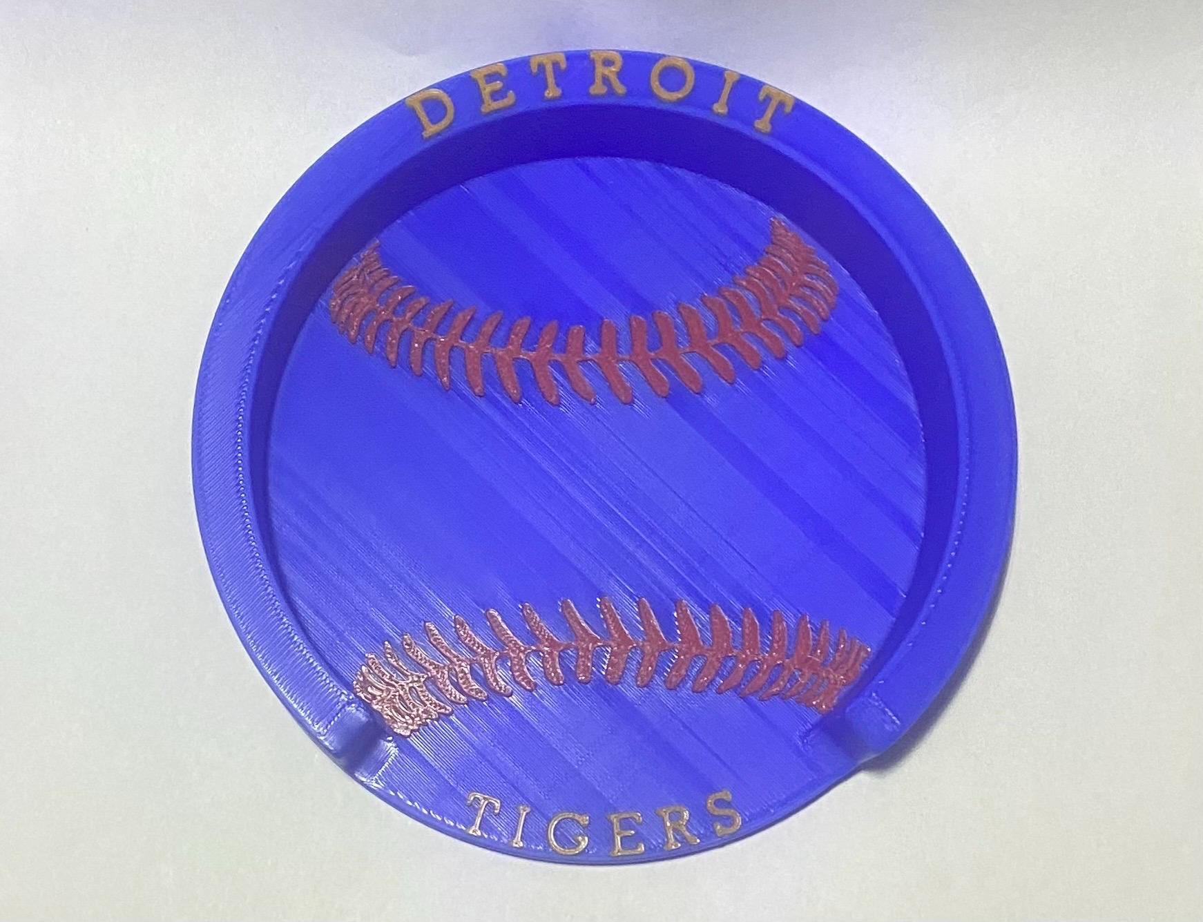 3D Printed Four Detroit Tiger’s Coasters With Carting Case - Etsy