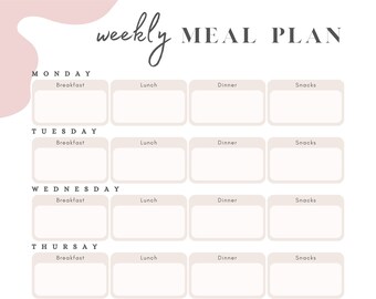 Weekly meal planner