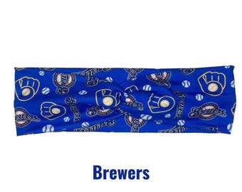 Brewers Twist Knot Headband: Soft 4-Way Stretch Fabric