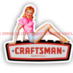 Garage Tools cute red head 40&#39;s/50&#39;s style SEXY pinup Style pin up pinup style Girl Hot rod Sexy girl color decal