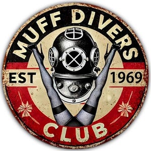 3 pouces Muff Divers Club drôle, Gasser, Hot Rod, Drag Racing, Sticker autocollant plongeur