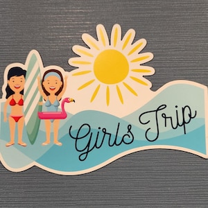 Girls Trip Cruise Door Magnet | Cruise Door Decorations | Royal Caribbean Door Magnet | Girls Trip Magnet | Girls Trip Accessories