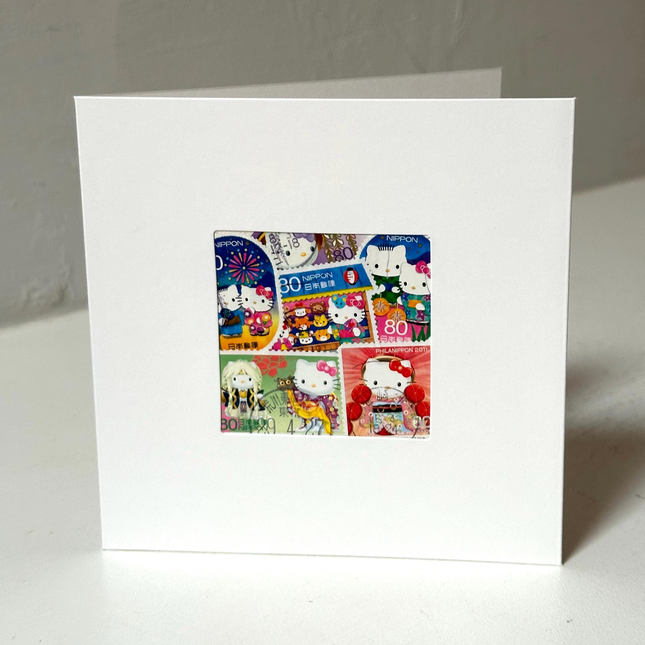 Handmade Hello Kitty Greeting Card - Crafted With Authentic Postage ...