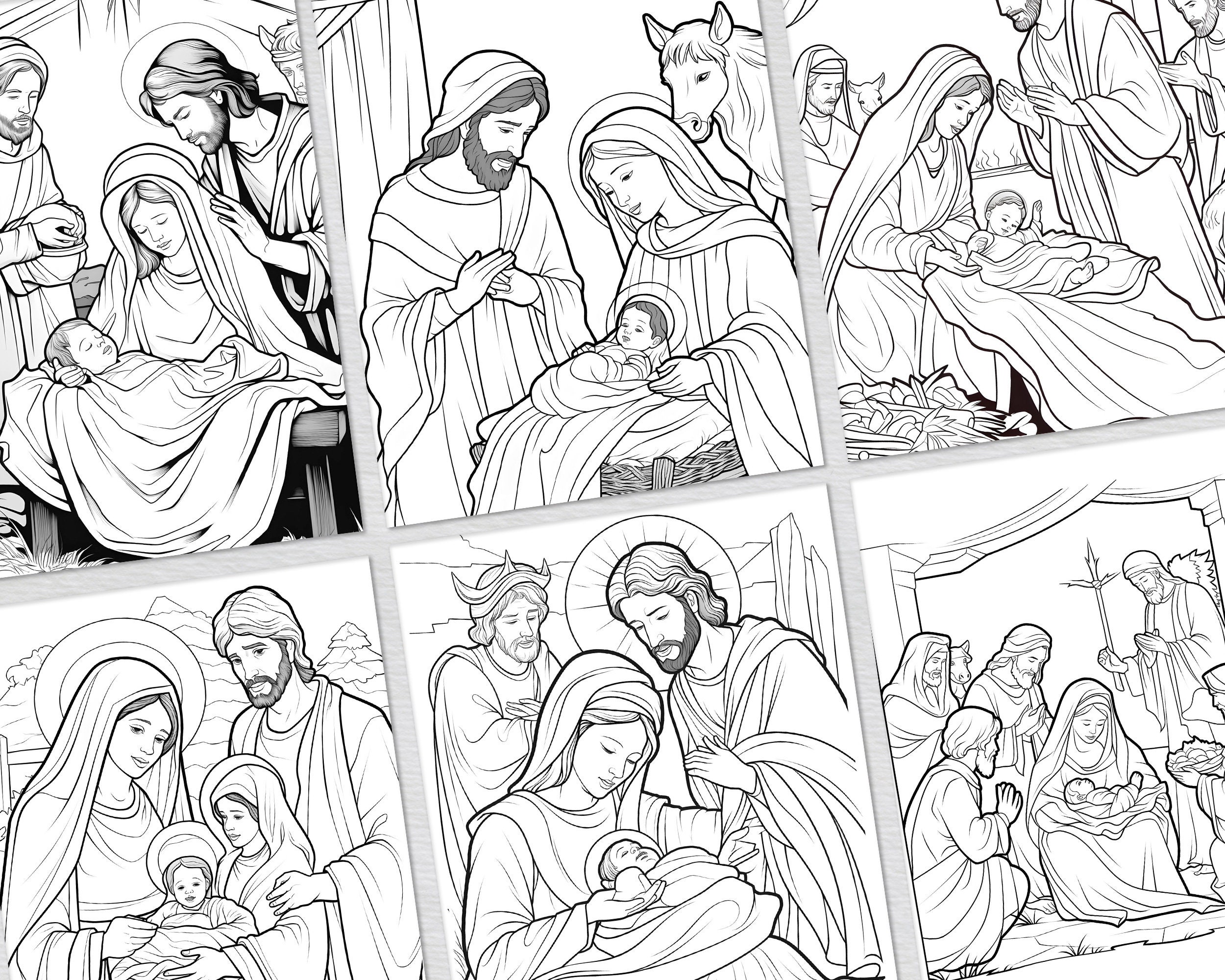 The Nativity of Jesus Christ Coloring Book - Digital Download ...
