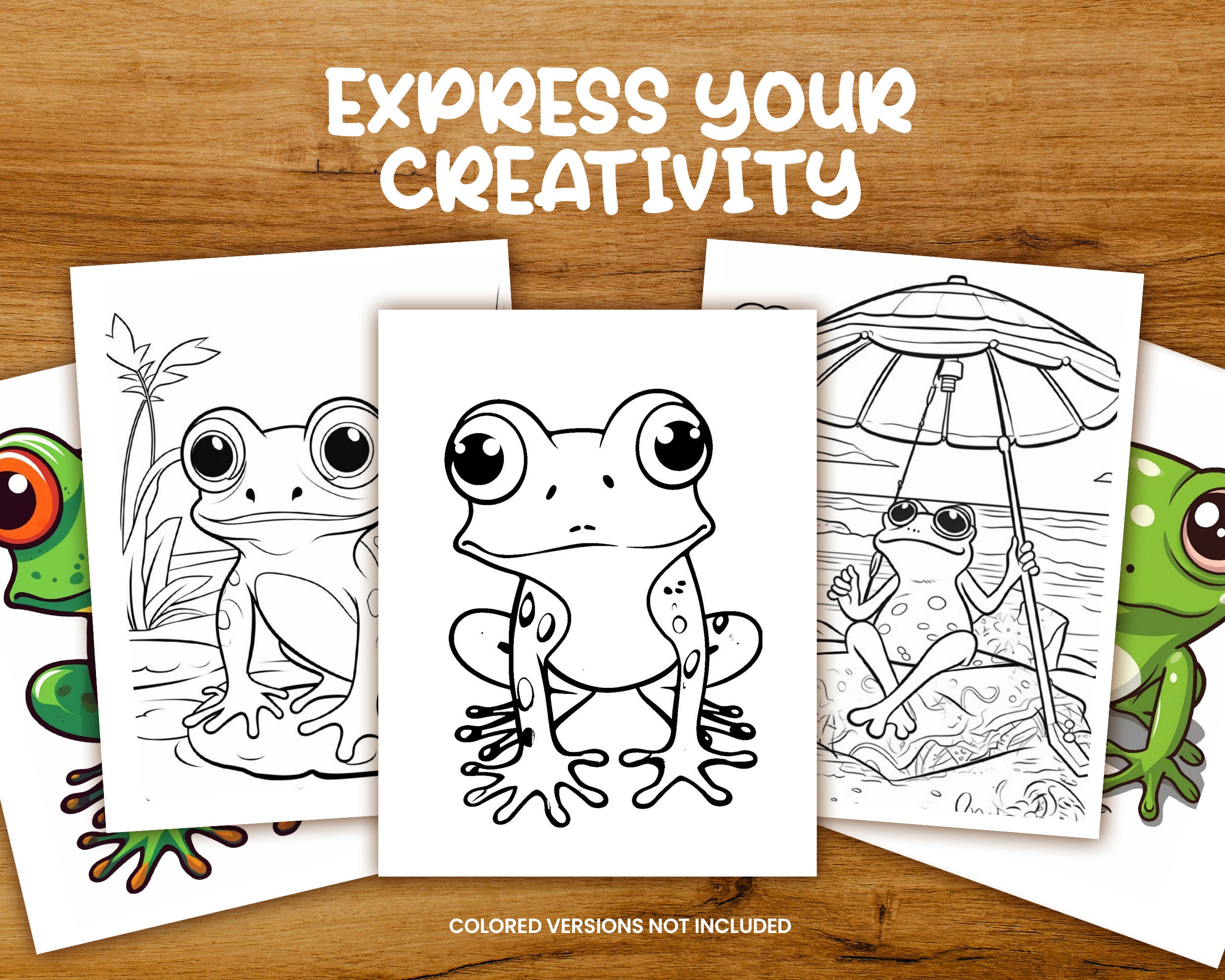 Fascinating Frog Art Coloring Page - Delightful Printable Coloring Book ...