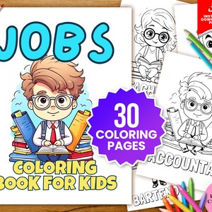 Kids Coloring Book - Fun & Educational Activity Book - Printable Coloring Pages for Homeschool, Kindergarten, Teaching Resources