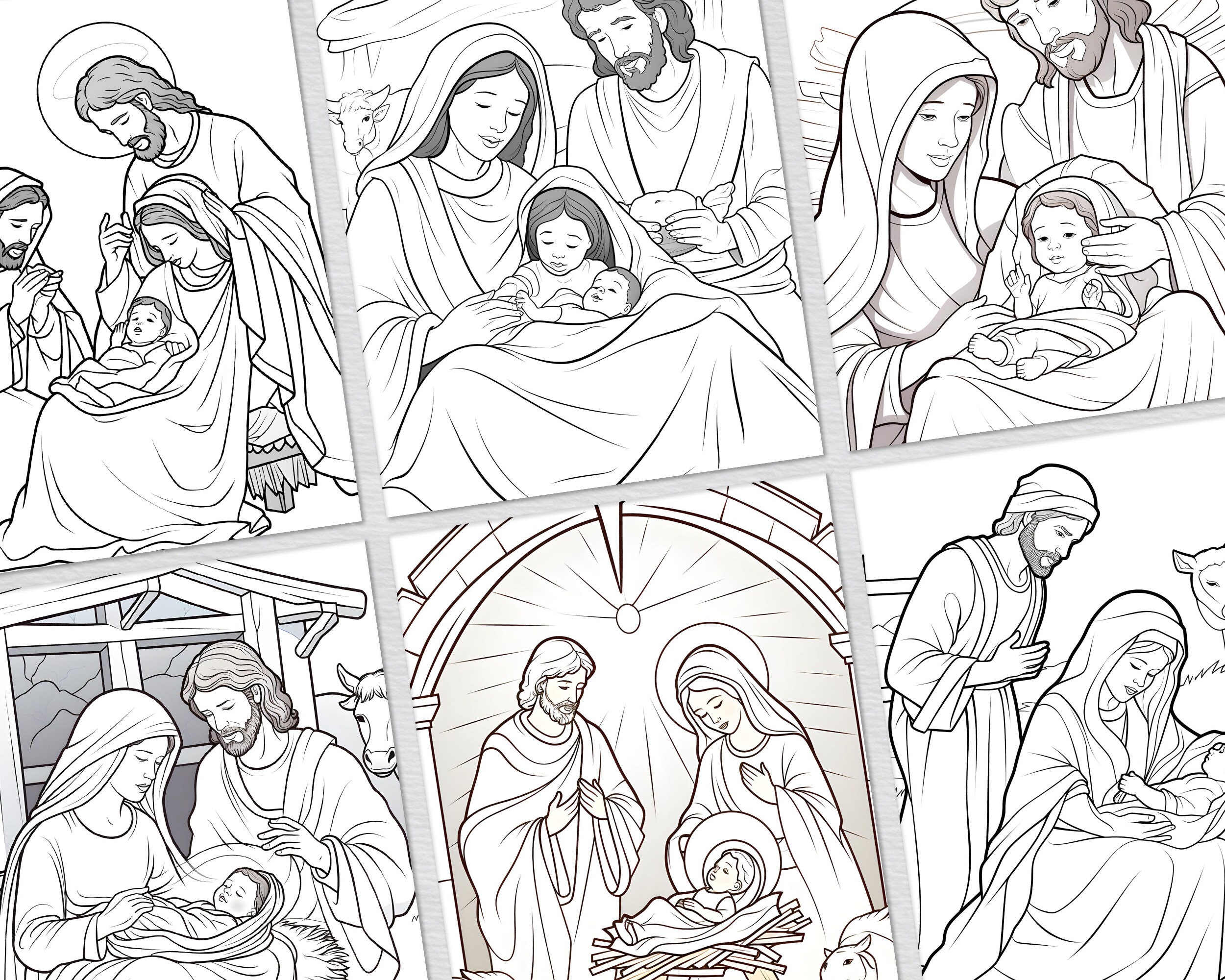The Nativity of Jesus Christ Coloring Book - Digital Download ...