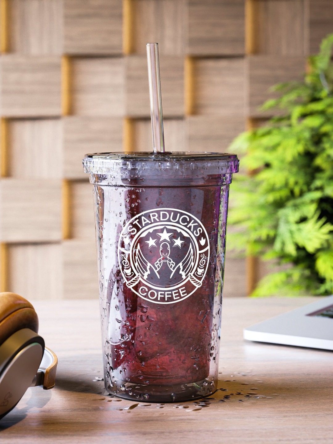 STARDUCKS Suave Acrylic Cup Duck Coffee Cup Starbs Novelty Cup With Straw Coffee Cup With Straw