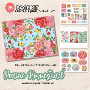 Pioneer Woman Inspired Junk Journal Kit, Instant Download