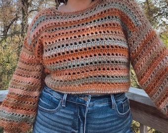 Fall Fanatic Crochet Sweater PATTERN: Made-to-Measure Pullover (PDF Download)