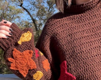 Marvelous Maple Crochet Sweater PATTERN - Fall Crochet Top (PDF Download)