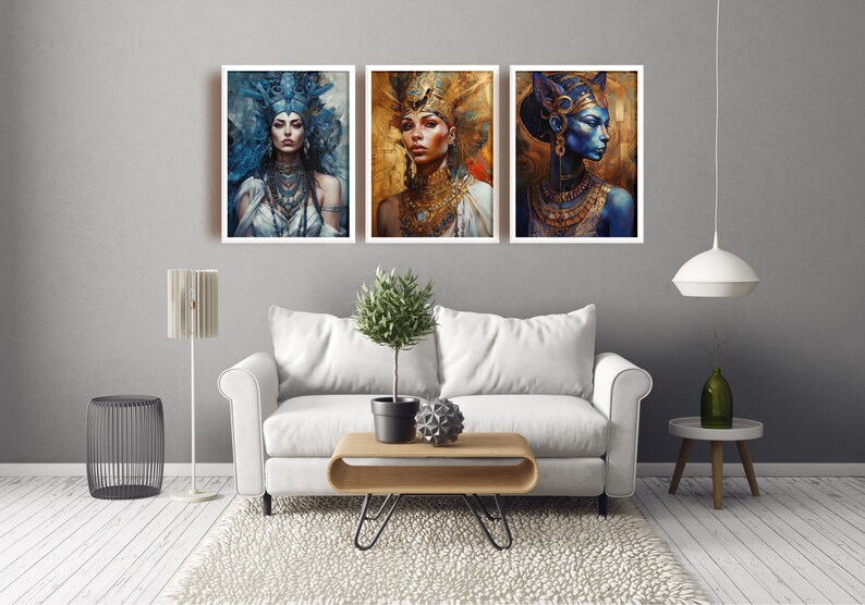 Egyptian Goddess Bastet Wall Art Print High Quality Canvas Art Gift - Etsy