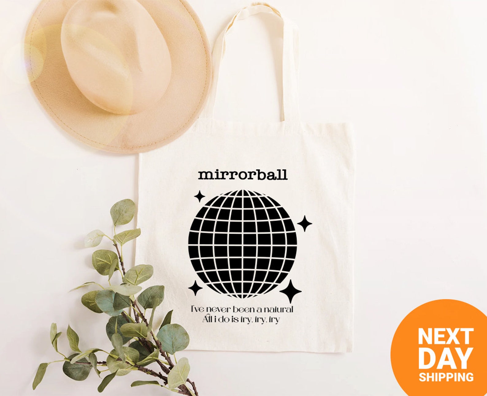 Retro Mirror Ball Tote Bag, Mirrorball Shoulder Bag, Folklore Accessories, Taylor Swiftie Tote