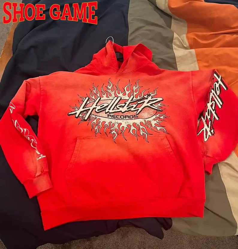 Red Hoodie Designer Sweatshirts Hellstar Fleece Men Women - Etsy