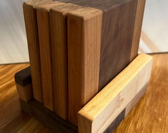 Hardwood Coaster Set 3