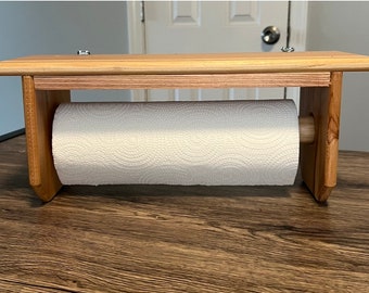 Handmade Cedar paper towel holder