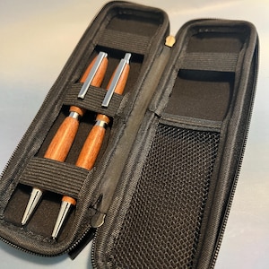 Turned Leopard Wood Pen and Pencil set