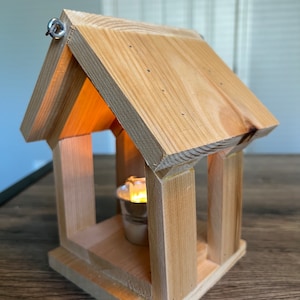 Cedar citronella candle holder