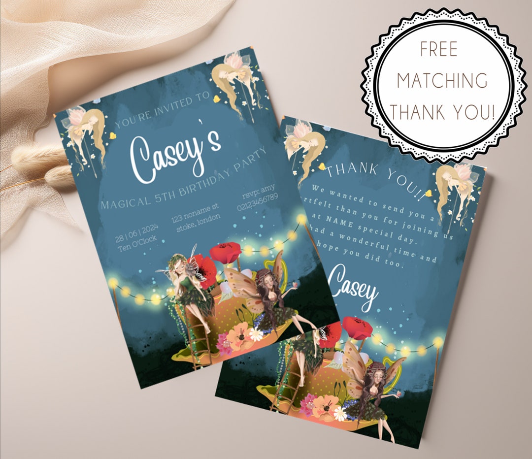 Enchanting Fairyland Adventure: Personalize Your Fairy Birthday Party