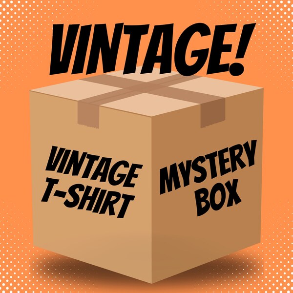 Mystery VINTAGE T-Shirt | Graphic Tee Vintage Thrift Box | Vintage & Retro Style Shirts | Recycled Clothing | Personalized Mystery box
