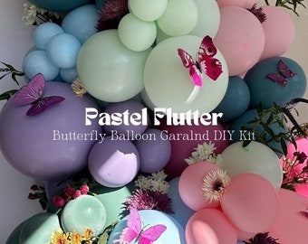 Pastel Flutter - Butterfly Balloon Garland DIY Kit