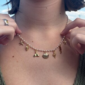 Pearl Beachy Charm Necklace