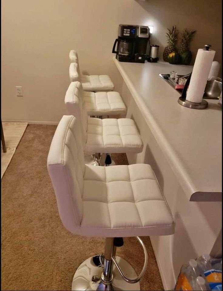 Furmax Bar Stools Modern Pu Leather Swivel Adjustable Etsy