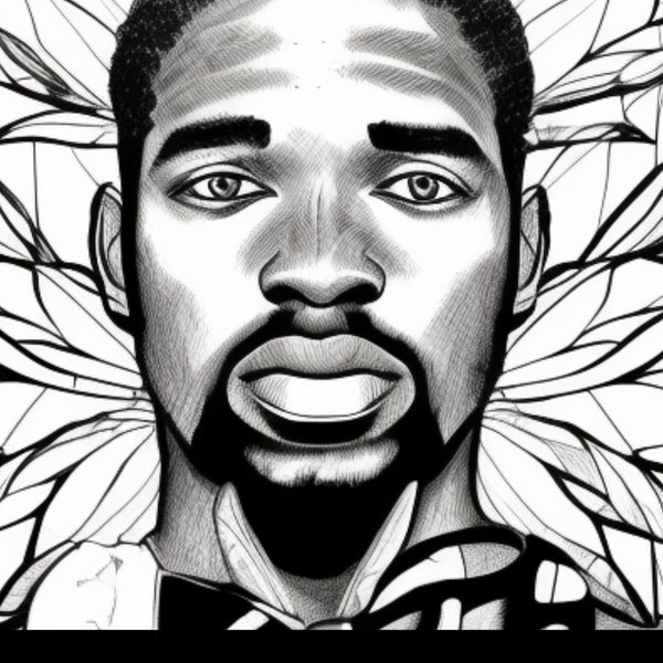 Black Man Coloring Pages