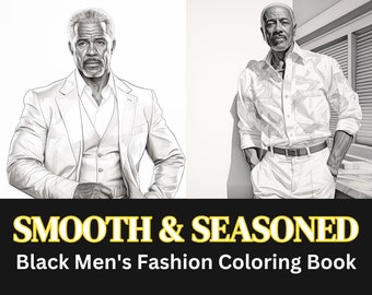 Liscio e raffinato: libro da colorare sulla moda maschile nera