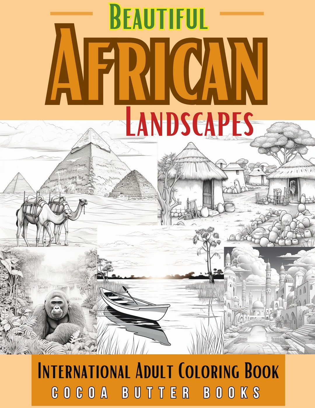 Beautiful African Landscapes Coloring Pages International Landscape and ...