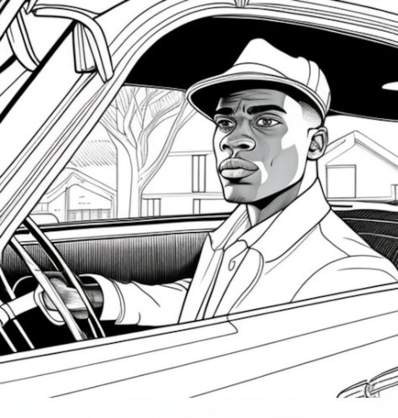 Black Man Coloring Pages - Etsy