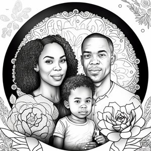 Black Family Coloring Pages - Etsy