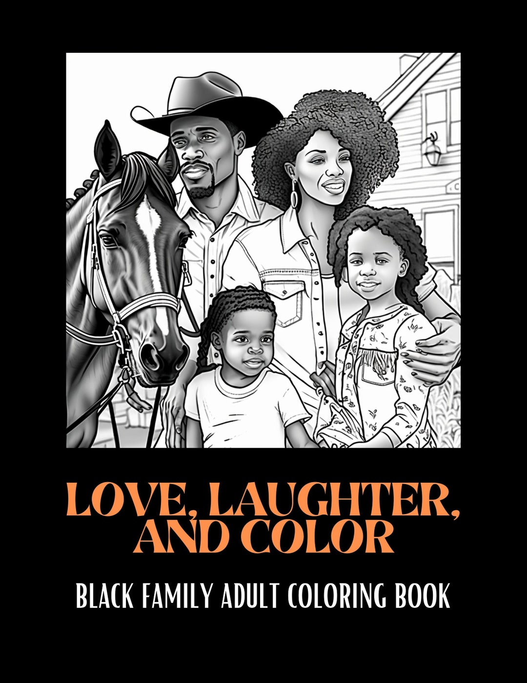 Black Family Coloring Pages Etsy