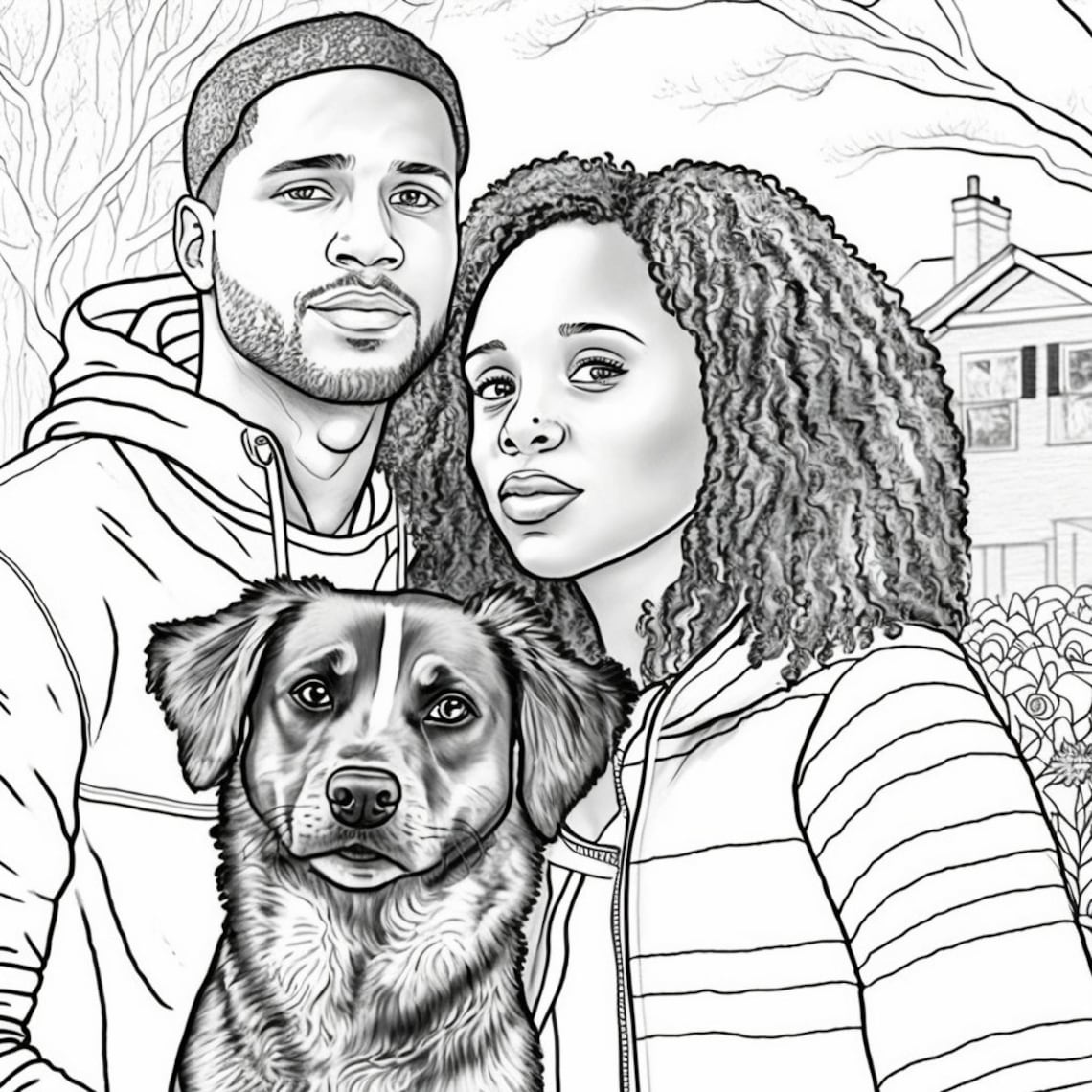 Black Family Coloring Pages Etsy