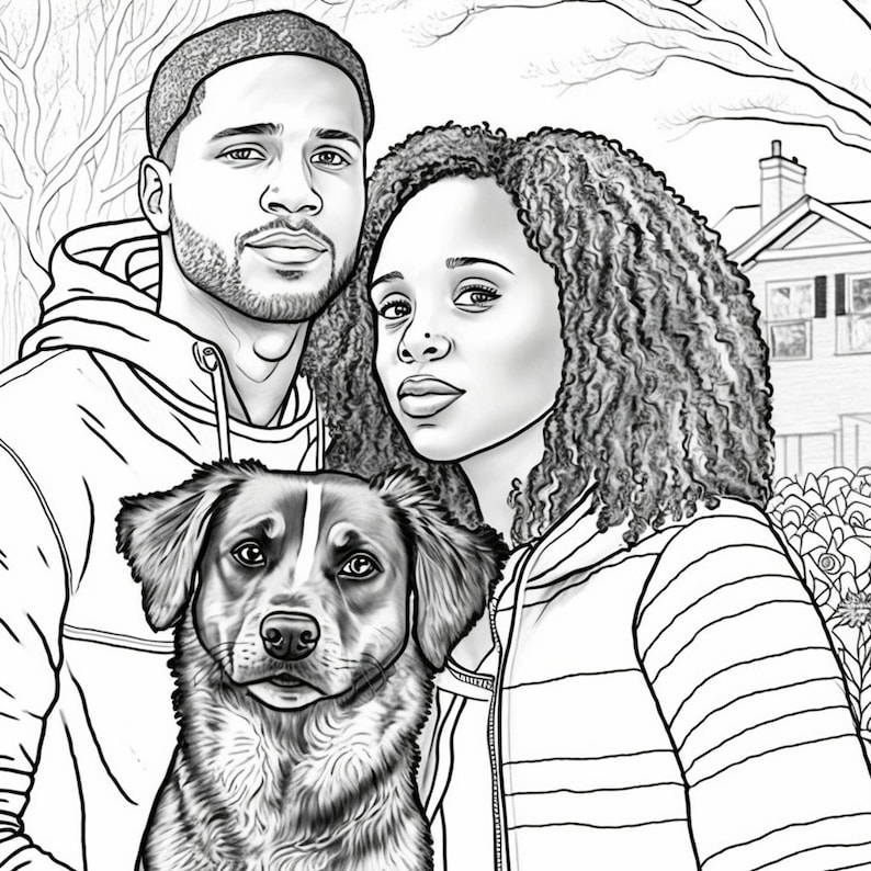 Black Family Coloring Pages - Etsy